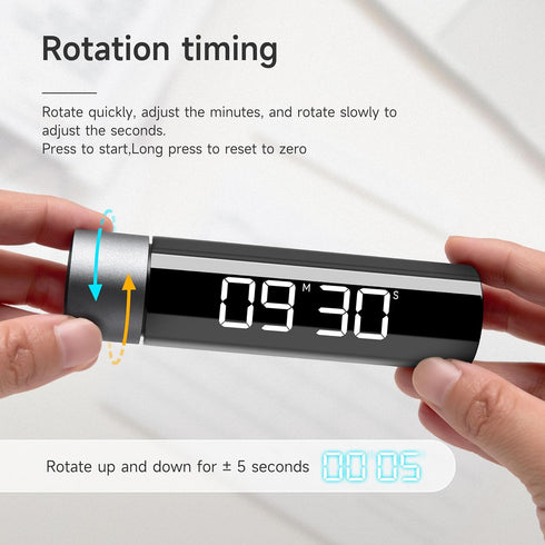 Aesthetic Timer, Rotating Knob Timer, Aesthetic Magnetic Kitchen Timer with LED Display, Count Up & Down, Pause and Resume, Ideal for Tasks, Work,...