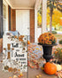 Fall Cross Garden Flags for Outside Decorations, Religious Cross Fall for Jesus with Pumpkins Maple Leaves Small Yard Flag, Harvest Autumn Thanksg...