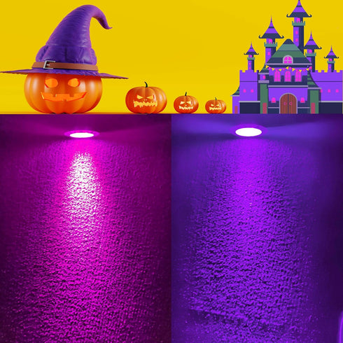 ALIDE Purple MR16 GU5.3 Led Bulbs 5W,20W 35W 50W Halogen Equivalent,12V Low Voltage MR16 Led Purple Bulbs for Halloween Outdoor Landscape Yard Gar...
