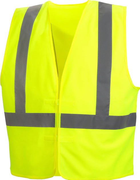Pyramex Safety Hi-Vis Safety Vest with Reflective Tape, Hi-Vis Lime, Medium...