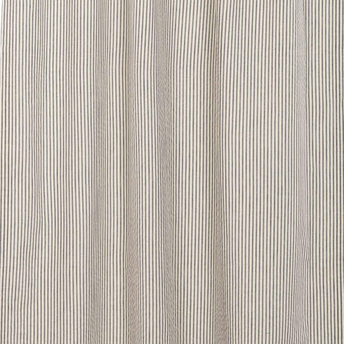 VHC Brands Hatteras Seersucker Ticking Striped Cotton Americana Kitchen Curtains Rod Pocket Hanging Loops 16x72 Valance, Denim Blue...