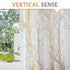 FMFUNCTEX Sheer Sidelight Front Door Curtains 40 Inches Long White Yellow Branch Tree Half Print Curtain for Patio Doors with Matching Tiebacks 24...