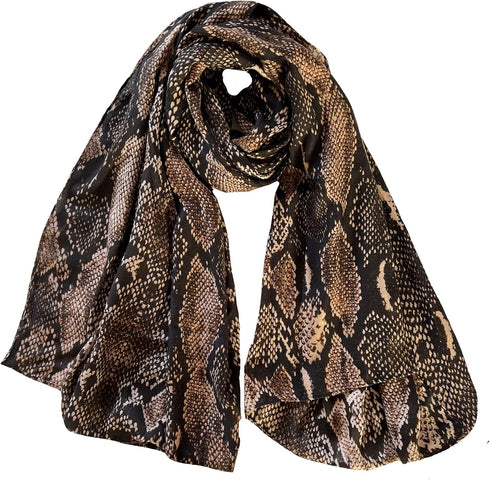 Lina & Lily Snake Print Women's Long Scarf Shawl Lightweight...