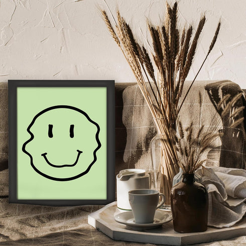 Posterizer 1 pcs-cute melting smiley face-minimalistic wall art-Comedy Art-Miscellaneous-Gift for Girls, Boys, Teens-decor for Boys, Teens Bedroom...