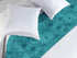 Lunarable Teal and Turquoise Bed Runner, Geometric Abstract Composition with Different Shapes Theme, Decorative Accent Bedding Scarf for Hotels Ho...
