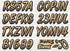 STIFFIE Whipline Tan/Black 3" Boat & PWC Registration Decals • Numbers Letters Stickers...