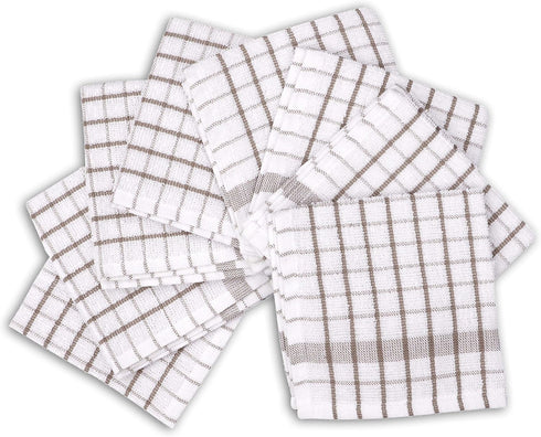 AMOUR INFINI Kitchen Dish Cloths Set of 8 - Ultra Soft, Highly Absorbent, Quick-Drying Terry Cotton Dishcloths 12"x12" Inch Wash & Cleaning Cloths...