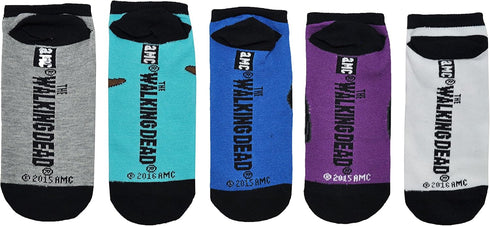 The Walking Dead Lowcut Socks (5 Pair) - Novelty Gift Low Cut Socks - Fits Ladies Shoe Size 4-10...