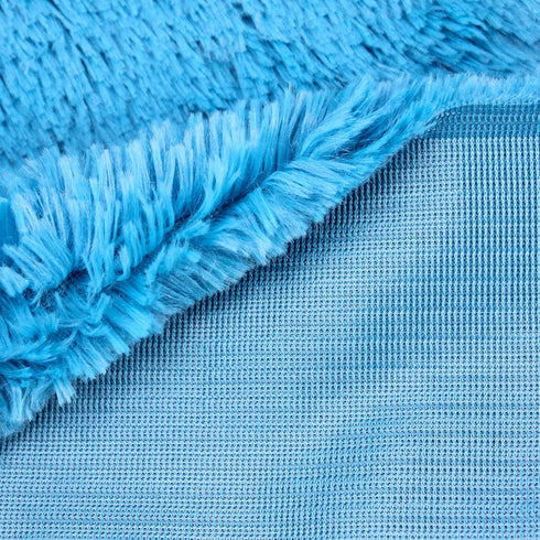 Shaggy faux fur plush fabric for sewing/Minky fabric for plushies & many more ? 39.5x29.5 inch ? pile length 3/4 inch (20 mm) ? BLUE...