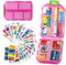 Pill Organizer with Medicine Labels Travel Daily Pill Container Mini Medication Organizer Storage Pill Organizer Pill Case 7 Day Pill Organizer(Pi...