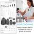 Kitchen Conversion Chart Magnet 2-PACK, Imperial to Metric Measurement Conversion Chart for Cooking, Accurate Baking Ingredients Measurements in G...