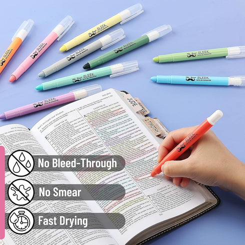 Mr. Pen- Bible Gel Highlighters and Fineliner Pens No Bleed, Pastel Colors, 18 Pcs, Bible Journaling Kit, Bible Highlighters and Pens No Bleed, Bi...