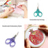 PAFASON Sharpest & Precise Stainless Steel Curved Straight Thread Yarn Fabric Cutting Mini Scissors with Protective Cover - Ideal for Embroidery Q...
