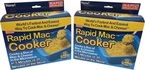 Rapid Mac Cooker | Microwave Macaroni & Cheese in 5 Minutes | Perfect for Dorm, Small Kitchen or Office | Dishwasher Safe, Microwaveable, BPA-Free...