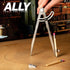 ALLY Tools 8 Inch Precision Locking Wing Divider/Woodworking Compass with Pencil Holder INCLUDES Two Pencils and Pencil Sharpener Ideal for Drawin...