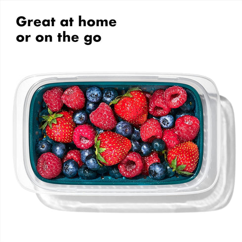 OXO GG PREP AND GO CONTAINER WITH COLANDER...