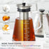 Aquach Airtight Cold Brew Coffee (Iced Tea) Maker 51oz/1.5L, BPA-Free, Durable Borosilicate Glass Pitcher and Stainless Steel Fine-Mesh Filter, Di...