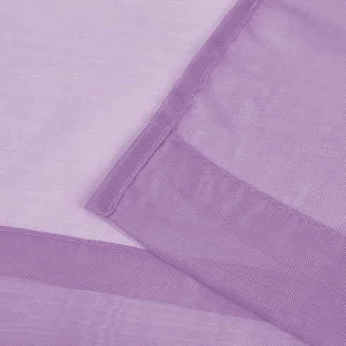 DONREN 2 Panels Solid Color Lilac Purple Sheer Curtains Elegant Rod Pocket Window Voile Panels Drapes for Bedroom Living Room (52X72 Inches)...