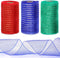 3 Rolls Mesh Ribbon, Christmas Deco Mesh Metallic Red Green Navy Blue Mesh Ribbon Rolls for Wreaths, Gift Wrapping, Party Decorations (6 Inch x 10...