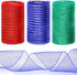 3 Rolls Mesh Ribbon, Christmas Deco Mesh Metallic Red Green Navy Blue Mesh Ribbon Rolls for Wreaths, Gift Wrapping, Party Decorations (6 Inch x 10...