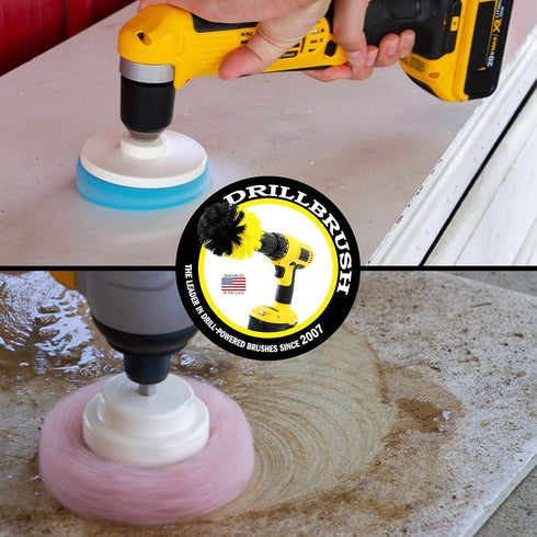 Drill Brush - Cleaning Supplies - Bathroom Accessories - Scrub Pads - Shower Cleaner - Bathtub - Bath Mat – Bathroom Sink - Scrubber - Hard Water ...