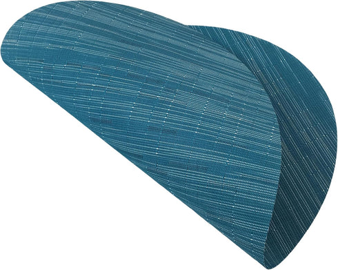 Placemats,Red-A Imitation Bamboo Oval Woven Vinyl Heat Resistant Placemats Washable Table Mats for Kitchen Table Set of 4,Blue...
