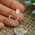 925 Sterling Silver (SET OF 3) Crystals Christmas Tree Santa Claus Candy cane Stud Earrings 28468...