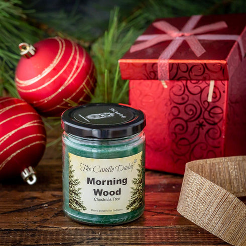 Morning Wood- Christmas Tree & Pine Scented Candle - Funny Holiday Candle for Christmas, New Years - Long Burn Time, Funny Holiday Fragrance, Hand...