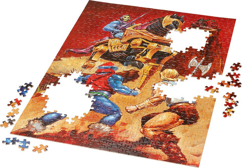 Mattel Games Masters of the Universe Mattel Jigsaw Puzzle with 500 Interlocking Pieces & Mini-Poster Featuring He-Man & Skeletor, For Collectors &...