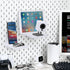 4" Small Wall Mount Shelf with Tablet & Phone Holder, Use for Baby Monitors, Bedside, Decor, Cameras, Speakers & More, Adhesive & Screw-in (White)...