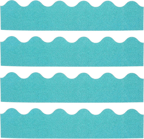 PATIKIL 3" x 1.08ft Bulletin Board Border, 60 Pack Scalloped Trim Strips Wall Decor for Locker Classroom Cork Poster Black Board White Chalkboard,...
