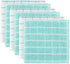 DII Basic Terry Collection Windowpane Dishcloth Set, 12x12, Aqua, 6 Piece...