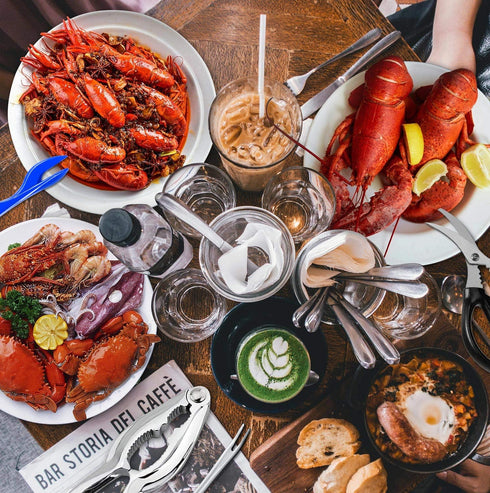 Crab Leg Crackers and Tools - 7 Piece Seafood Tools Upgrade Stainless Steel Lobster Crackers and Picks Set...