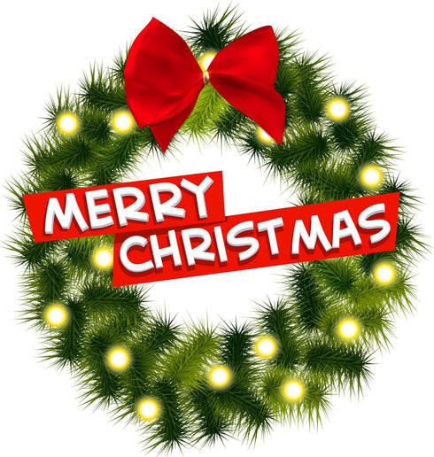 Merry Christmas Wreath Seasonal Magnet, Holiday Decoration for Refrigerator and Car, 5.5 Inches...