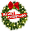 Merry Christmas Wreath Seasonal Magnet, Holiday Decoration for Refrigerator and Car, 5.5 Inches...