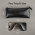 MROCO Pencil Case Black Pencil Bag PU Leather Pen Case Small Zipper Pouch for Pencils, Pens, Markers, Makeups, Change, Coins...