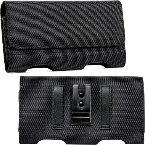 BECPLT Nylon Belt Holster Case Cell Phone Pouch Belt Holder Phone Holster Cover with Clip for iPhone 15 Pro Max 15 Plus 14 Pro Max 13 Pro Max Sams...