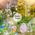 HDCRYSTALGIFTS 3.5inch Crystal Rabbit Bunny Figurine Collectibles Spring Easter Bunny Decorations Glass Art Animal Paperweight Easter Home Decor C...