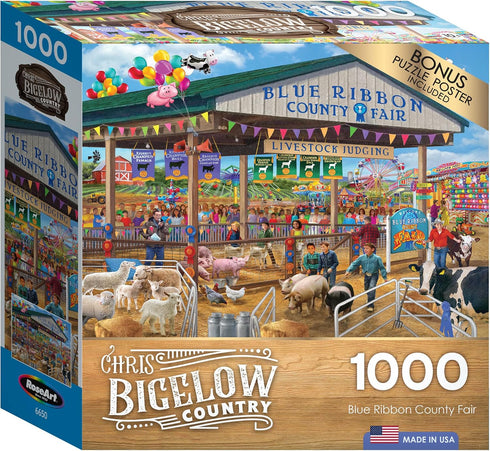 RoseArt - Chris Bigelow - Blue Ribbon County Fair - 1000 Piece Jigsaw Puzzle for Adults...