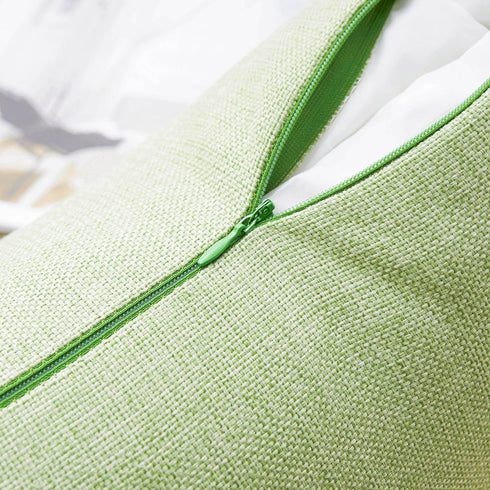 Home Brilliant Green Throw Pillow Covers 18x18 Linen Decorative Spring Pillow Covers Sage Green Sofa Cushion Covers for Couch Bed Decor, 18 x 18 i...