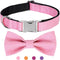 Cute Dog Collar with Bow for Small Medium Large Dogs, Bling Medium Dog Bow Tie Collar with Durable Metal Buckle, Easy Adjustable for Dogs Walking ...