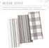 Elrene Home Fashions Farmhouse Living Stripe and Check Kitchen Towels, 17" x 28" (Set of 3), Gray/White 3...
