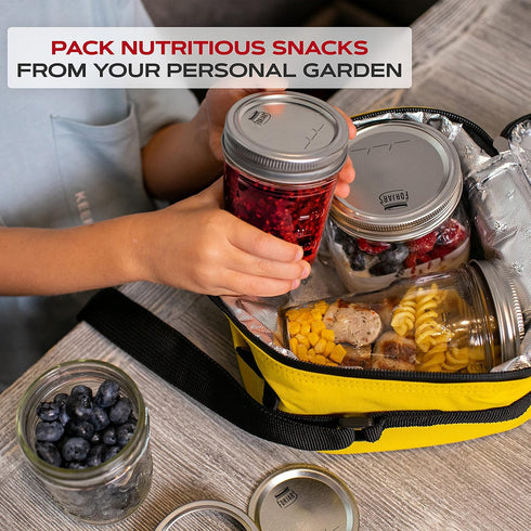 FORJARS - Canning Lids Regular Mouth, 50-Pack – Create Airtight Seals on Mason Jars to Preserve Food for Meal Prep & Food Storage – 2.7 In. Steel ...