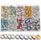 IMIKEYA Rondelle Spacer Beads: 700Pcs 8mm Rondelle Beads for Jewelry Making Rhinestone Spacer Beads 10 Colors Crystal Bead Spacers Flat Round Loos...