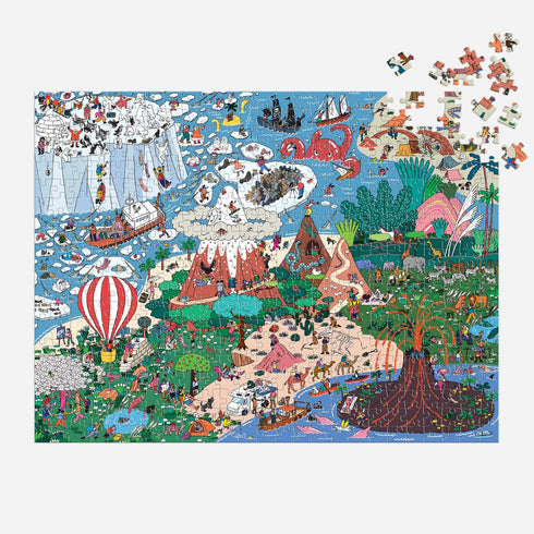 Galison Where's________? Curious and Far Out Places – 500 Piece Book Box Jigsaw Puzzle Featuring A World of Peculiarity and Novelty to Search and ...