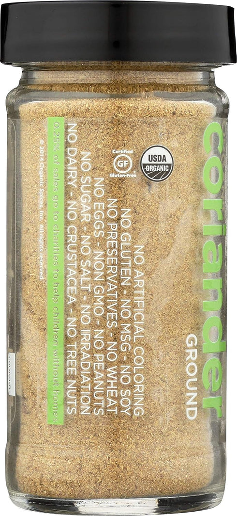 Spicely Organic Coriander Powder 1.40 Ounce Jar Certified Gluten Free...