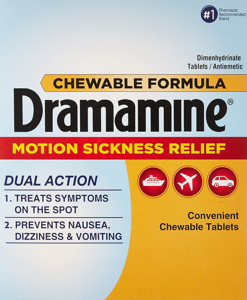 Dramamine 25'S Motion Sickness Chewable Tablet, 50 Count...