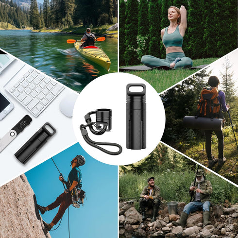 Aluminum Alloy Carrying Case Compatible with Ledger Nano X/S Plus YubiKey USB 5 5C NFC Nano, Waterproof & Shockproof USB Thumb Drive Device Storag...