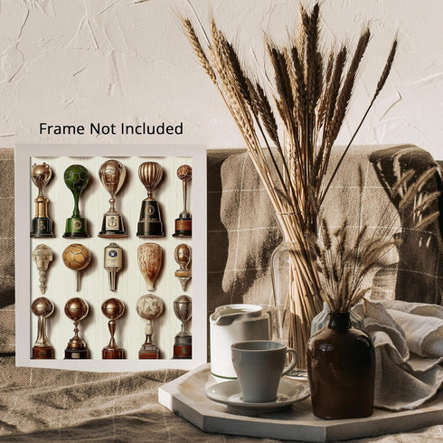 Posterizer 1 pcs-nick nacks and sport trophies abstract poster -3-Sports & Hobby Art Gifts for sports fans Decor for Home & Office- unframed wall ...
