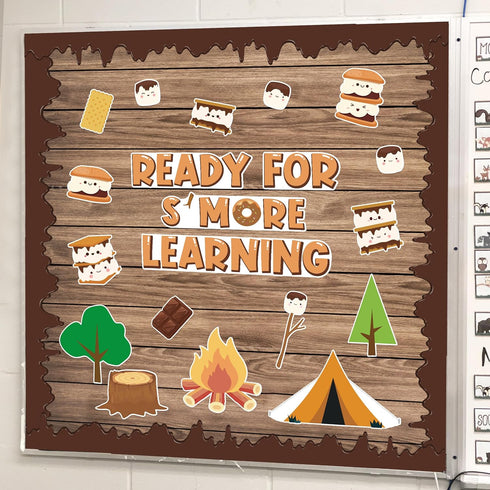 Back to School Decorations, Marshmallow S'More Classroom Bulletin Board Decorations Camping Theme Bulletin Board Sets Cutouts for First Day of Sch...